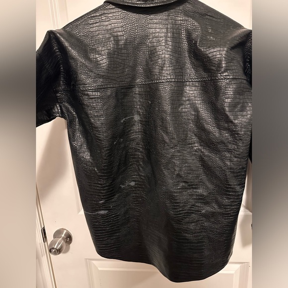 NOISY MAY McGuire Leather Shacket - Picture 7 of 11